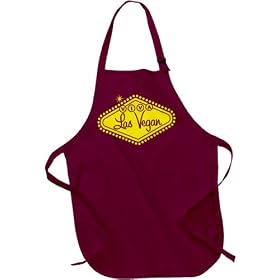 Viva Las Vegan Bib Apron, Burgundy