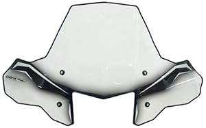 PowerMadd 24570 Cobra ProTEK Clear ATV Standard Mount Windshield with Black Graphics and Headlight Cut-out