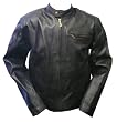 Men's Black Leather Motorcycle Jacket-Leatherbull(Free U.S. Shipping)