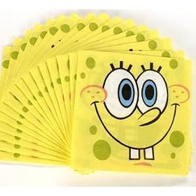 Party Favors Supplies Spongebob Birthday Lunch Napkins (16pc)