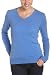 Red Moon Women's 100% Cashmere Long Sleeve V-Neck Sweater