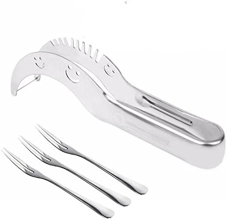 Vanka Watermelon Slicer Corer Includes Extra Bonus 3 x Fruit Forks Healthier Stainless Iron Kitchen Gadget Melon Cuter knife