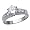 Bling Jewelry Sterling Silver Channel Set 6-Prong 1.25ct CZ Engagement Ring - Size 4