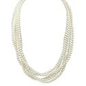 White Freshwater Cultured Pearl 5-5.5mm Endless Necklace, 100"