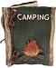 Camping Photo Album with Campfire (Real Carved Wood) 8-inch
