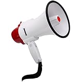 Portable 30 Watt Bullhorn/Megaphone with Siren & Cheering