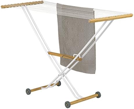Laundry Solutions by Westex Luxury Indoor Clothes Drying Rack Foldable with Wheels