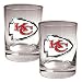Kansas City Chiefs 2pc 14oz Rocks Glass Set - Primary logo NFL Football