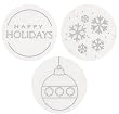 Silver Assorted Holiday Seals