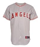 MLB Men's Los Angeles Angels Of Anaheim Ervin Santana Road Gray Short Sleeve 6 Button Synthetic Replica Baseball Jersey  (Road Gray, Medium)