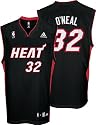Shaquille O'Neal Black Adidas NBA Replica Miami Heat Jersey - X-Large