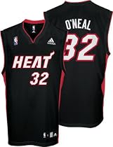 Shaquille O'Neal Jersey: adidas Black Replica #32 Miami Heat Jersey - X-Large