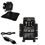 Samsung SGH-A827 Auto Bean Bag Dash Holder with Car Charger - Uses Gomadic TipExchange