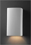Justice Design Group 0910-BIS Unfinished Bisque Ambiance Functional Down Lighting Wall Sconce from the Ambiance Collection