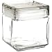 Anchor Hocking 85587R 1 Quart Stackable Square Clear Glass Storage Jar (Case of 4)