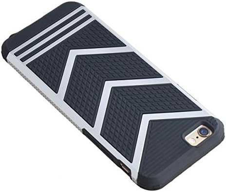 Alicases iPhone 6 Plus Case, [Gray]Hybrid Armor Dual Layer 2 in 1 Rugged Durable Shockproof Protective Case Cover + HD Clear Screen Protector + 1pcs Dust Plug for iPhone 6 Plus 5.5 Inche Screen