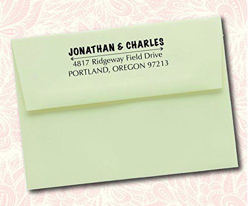 Personalized Return Address Stamp, Couples Stamp, Housewarming Stamp | MS-REC-7