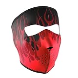ZANheadgear Red/Black Red Flames Neoprene Face Mask