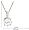 Platinum Overlay Sterling Silver "100 Facets Collection" Round Cubic Zirconia Solitaire Drop Pendant w/ Three-Stone Cubic Zirconia Bale