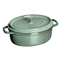 Staub 7 Quart Oval Cocotte, Graphite Grey