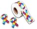 Autism Ribbon Stickers - Large Ribbon (1 roll)