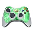 Green Quantum Waves Design Skin Decal Sticker for the Xbox 360 Controller