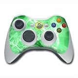 Green Quantum Waves Design Skin Decal Sticker for the Xbox 360 Controller