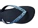 SWAROVSKI CRYSTAL HAVAIANAS BLACK AQUAMARINE THONGS SANDALS FLIP FLOPS U.S. SIZES 4-1...