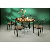 Metropolitan 5 Piece Round Dining Set in Autumn Rust