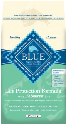Blue Buffalo Dry Food for Puppies, Lamb  &  Oatmeal Recipe, 30-Pound Bag