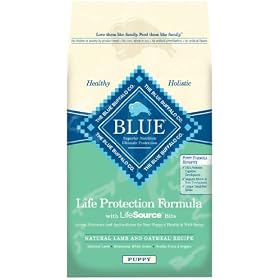 Blue Buffalo Dry Food for Puppies, Lamb & Oatmeal Recipe, 15-Pound Bag