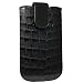 Produkt-Bild: Xirrix PU Leder Tasche Croco schwarz XL f&uuml;r Samsung i8700 Omnia 7 i9100 Galaxy S2 S II i9000 Galaxy S i9001 Galaxy S Plus i9003 Galaxy SL i9020 i9023 Nexus S S8530 Wave 2 inkl. sumo:mobile Displayreinigungstuch