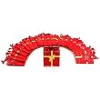 20 Red Tote Bags Gold Bow Shopping Gift Display 3"