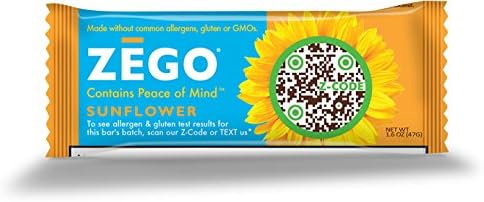 ZEGO Allergy-Friendly Energy Bars Sampler Pack - 3 Chocolate bars & 3 Sunflower bars
