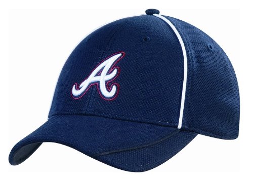 MLB Atlanta Braves Authentic Batting Practice Cap (Navy, Medium/Large)