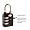 2 x High Security 3-Dial TSA Combination Luggage Locks With SEARCHCHECK (Black)