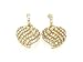 Gold Crystal Rhinestone Heart Earrings Fashion Jewelry