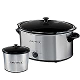 Euro-Pro Stainless Steel 7-qt. Slow Cooker with Bonus Crock