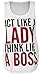 Women's Vest Top Act Like a Lady Think Like a Boss More Issue Yolo