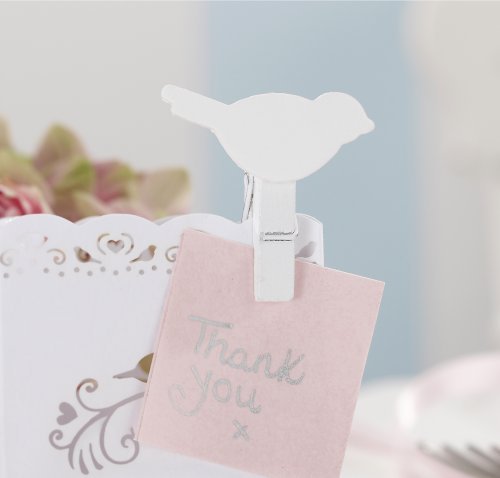 Ginger Ray Vintage Wooden Pegs in Bird Shape, Great for Wedding Place Cards or Home Deco...