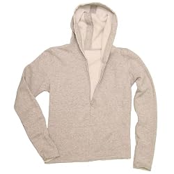 Heather Gray Classic Fleece Raw Edge Hoodie for Junior and Girl Sizes. Fleece, unfinished edges