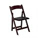 HERCULES Series Wood Folding Chair with Padded Vinyl Seat (Mahogany) (30.75"H x 17.75"W x 18.5"D)
