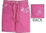 Bongo Pink Bermuda Shorts with Woven Belt