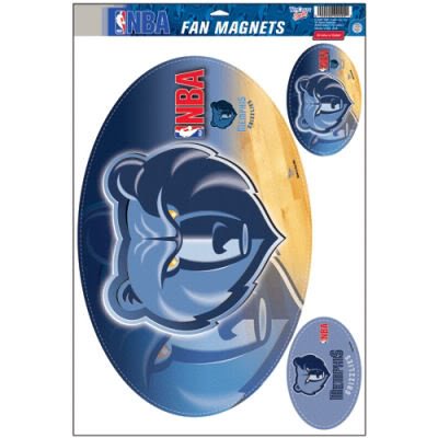 Memphis Grizzlies Official Logo Car Magnet Set