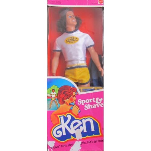 Barbie KEN Sport & Shave Doll w 11 Sports & Grooming Play Pieces (1979