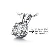 Authentic and Amazing 1.50 Carat Sterling Silver Solitaire Pendant. Top Quality Cubic Zirconia