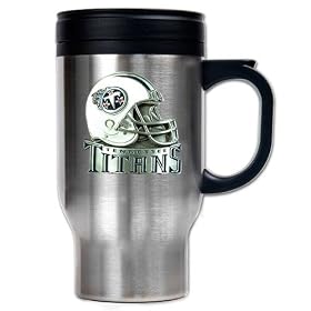 Tennessee Titans NFL 16oz Stainless Steel Travel Mug - Helmet Logo