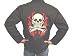 Felon Clothing Skull Batwings Black Lined Chino Jacket Mens Flaming Skull Crossbones Tattoo Design Jacket Biker Jacket Punk Streetwear Club Jacket