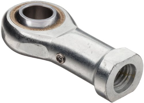 RBC Heim Bearings SFG10 10.000 mm Bore, M10 x 1.5 Threads, Metric Female Rod End Bearing, 4 Piece Metal-To-Metal With Grease Fitting