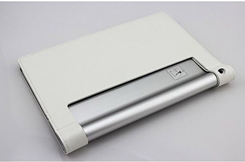 Kasionvi Lenovo Yoga Tablet 2 10 inch Case, SlimBook Leather Folio Case Cover w/ Stand Cut-outs for Lenovo Yoga Tablet 2 (10'') w/ Android Version (1050, 59426285) / Windows Version (1051, 59428426) Tablet - White